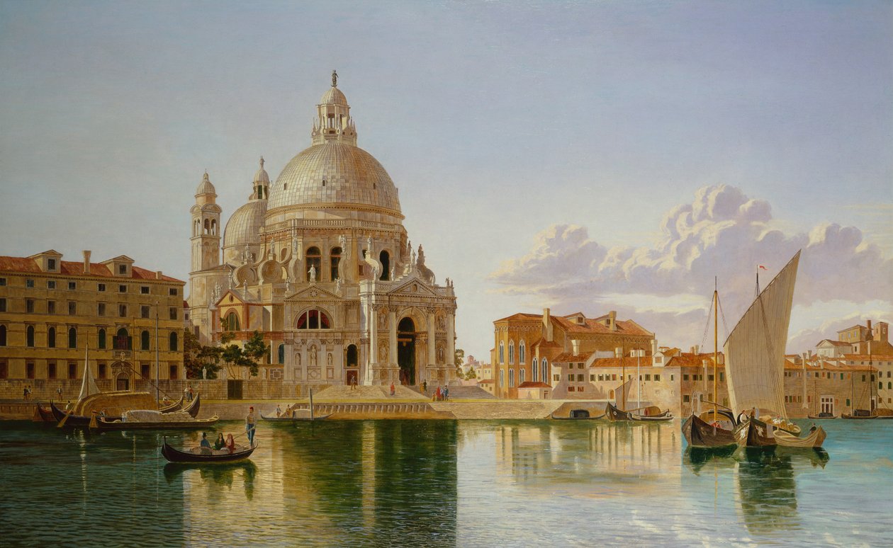 Santa Maria Della Salute, Velence (olaj, vászon) alkotó: William Hickling Burnett