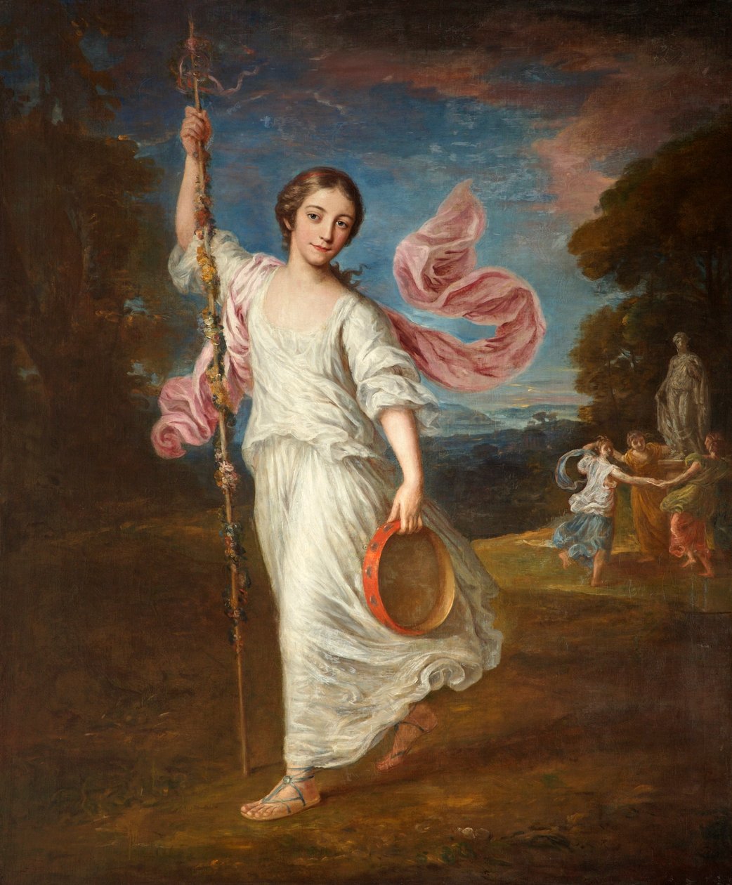 Lady Emily Kerr, mint Bacchante, 1770 körül alkotó: William Hoare