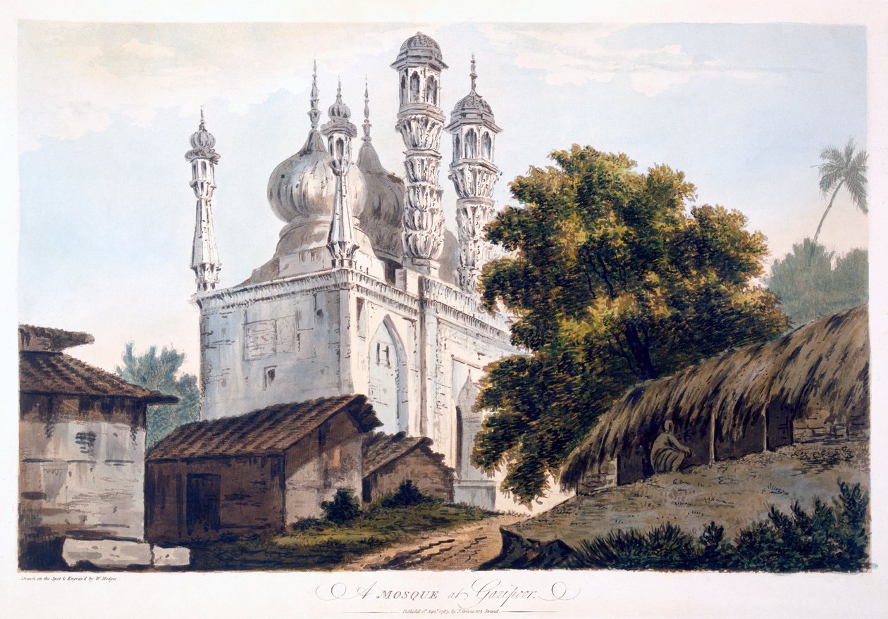 Egy mecset Gazipoorban, 1787 (akvatinta) (lásd még: 179847) alkotó: William Hodges