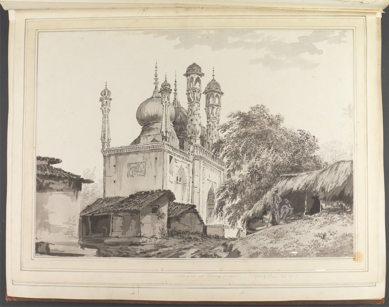 Mecset Gazipoorban [Ghazipur] alkotó: William Hodges
