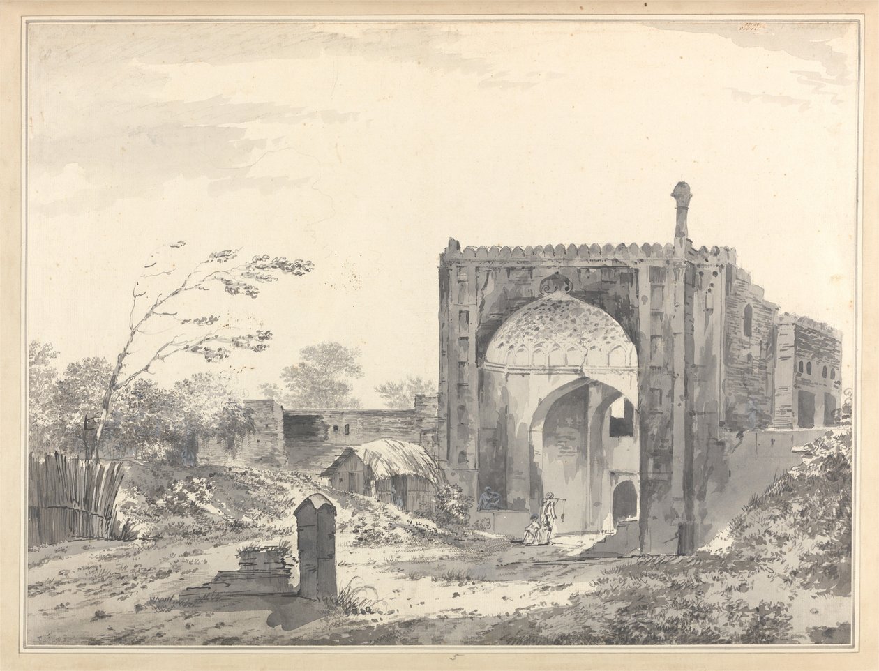 A Raje Mahel-i [Rajmahal] karavánszeráj kapuja alkotó: William Hodges
