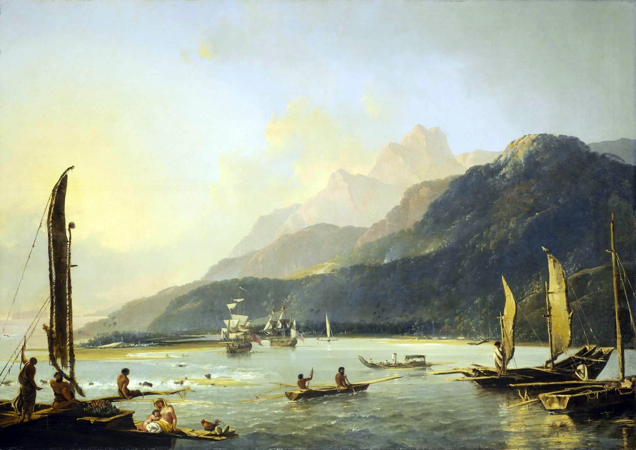 "[A] Maitavie-öböl látképe, [Otaheite [Tahiti] szigetén] alkotó: William Hodges