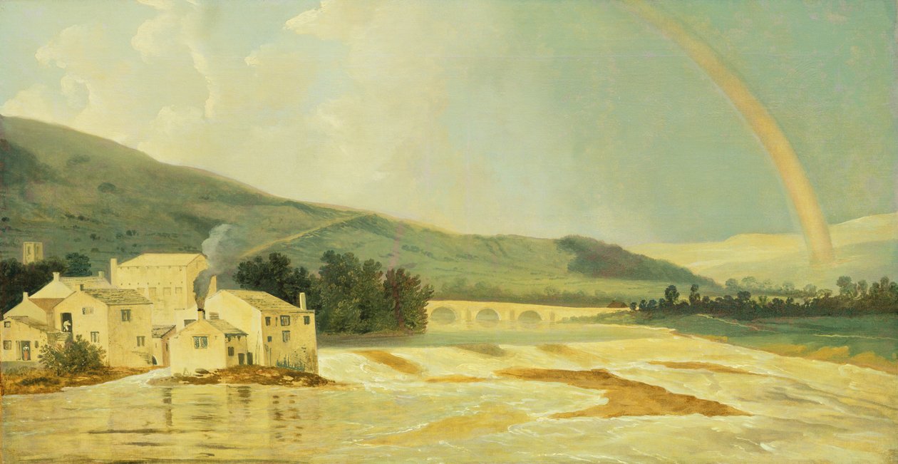 Otley híd a Wharfe folyón (olaj, vászon) alkotó: William Hodges