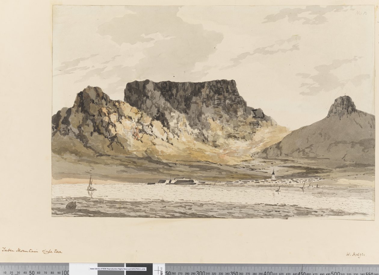 10. oldal Table Mountain, Fokváros alkotó: William Hodges