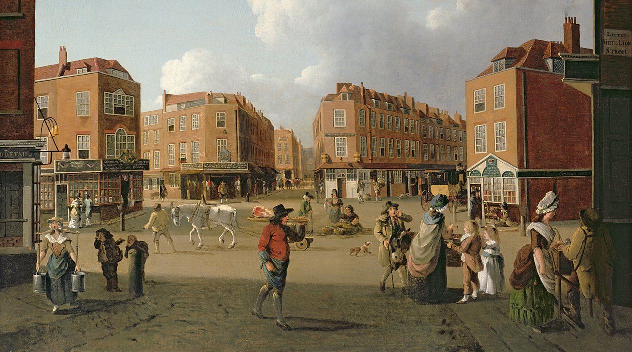 Seven Dials, Covent Garden olaj, vászon részlete 353744 alkotó: William Hodges