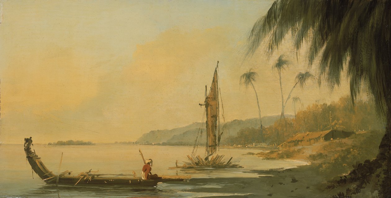 Kilátás a Vénusz-foktól, Otaheite-sziget (Tahiti) alkotó: William Hodges