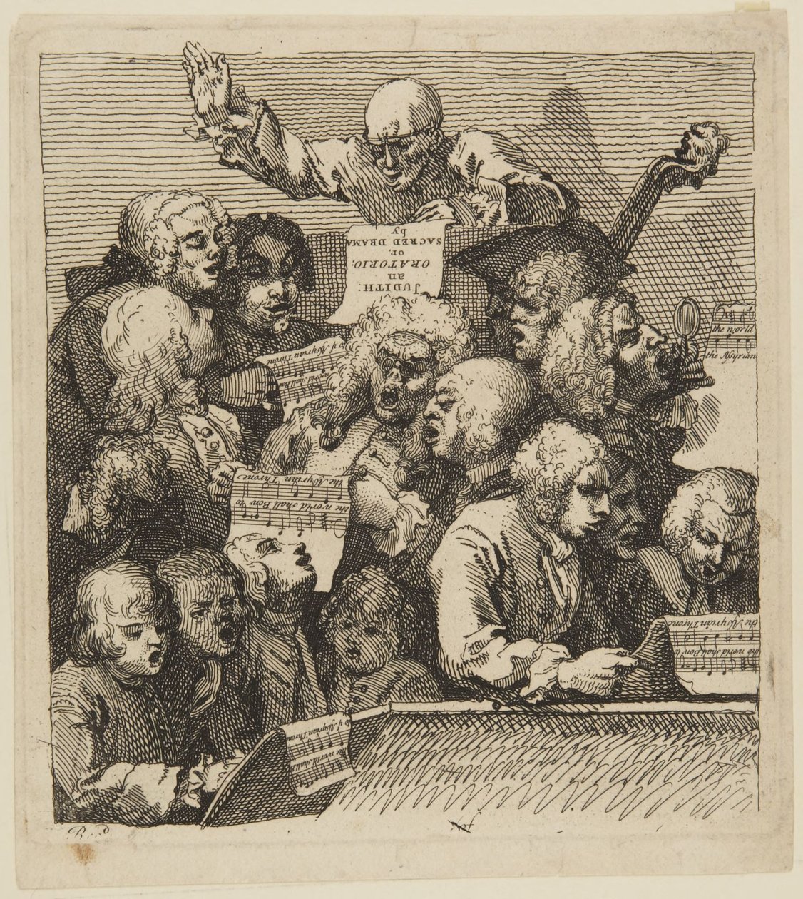 Énekesek kórusa alkotó: William Hogarth