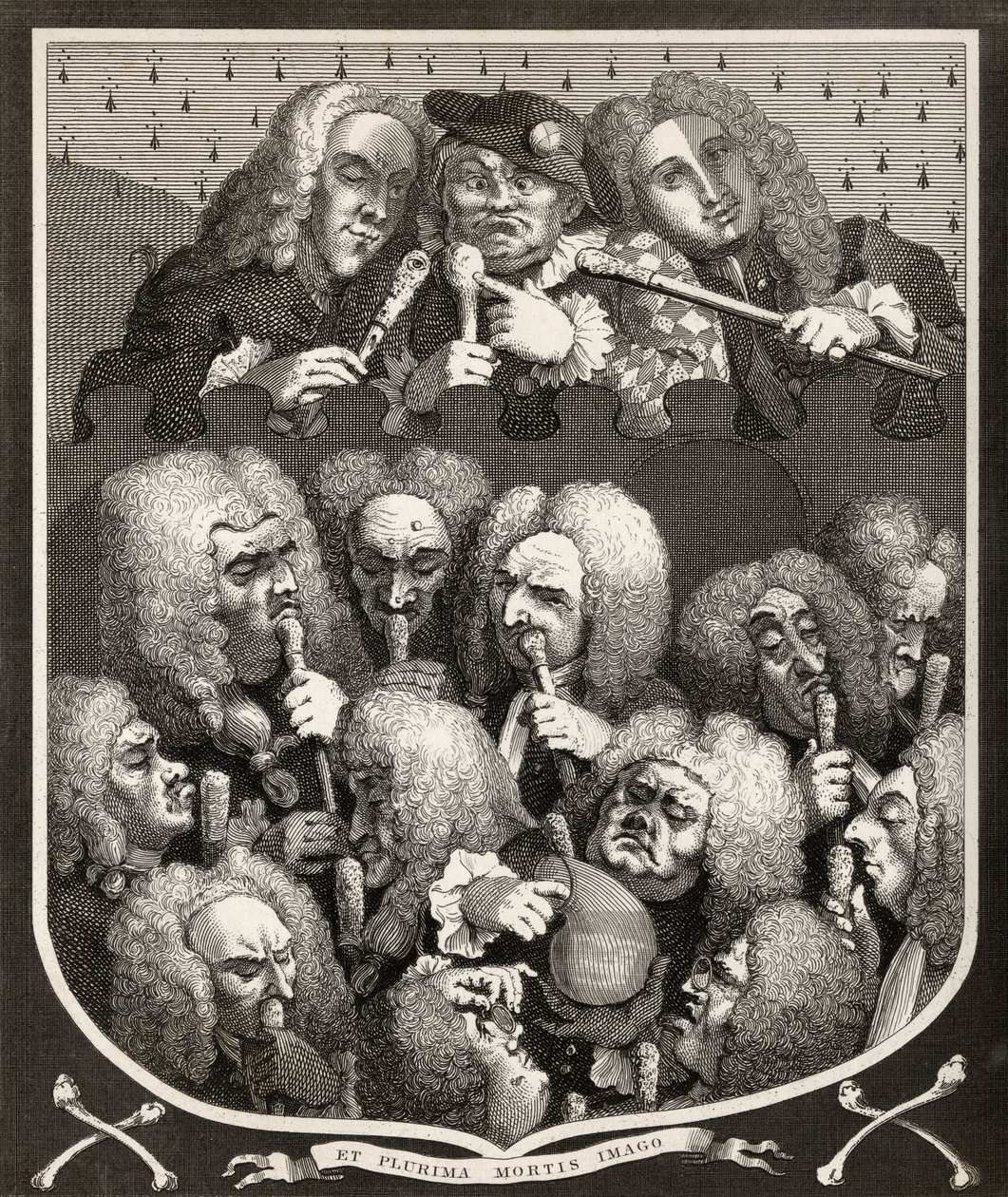 A Consultation of Physicians, or The Company of Undertakers, William Hogarth munkáiból, 1833-ban megjelent (litográfia) alkotó: William Hogarth