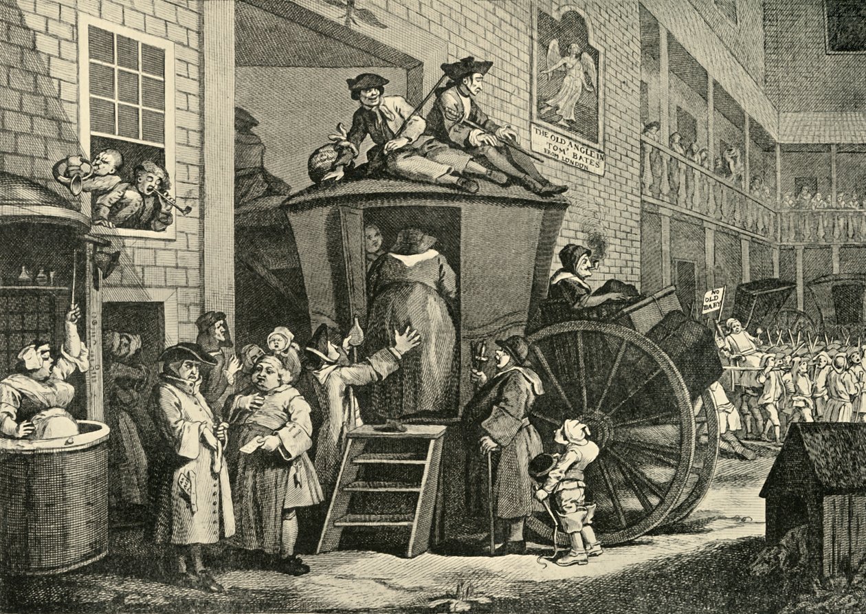 A Country Inn Yard, 1747, 1925. alkotó: William Hogarth
