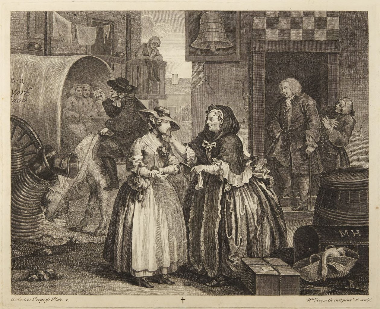 Egy prostituált története, 1. tábla alkotó: William Hogarth