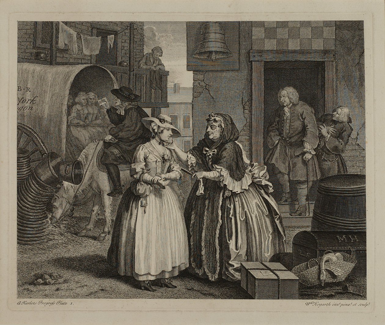 Egy prostituált pályafutása: 1. tábla alkotó: William Hogarth