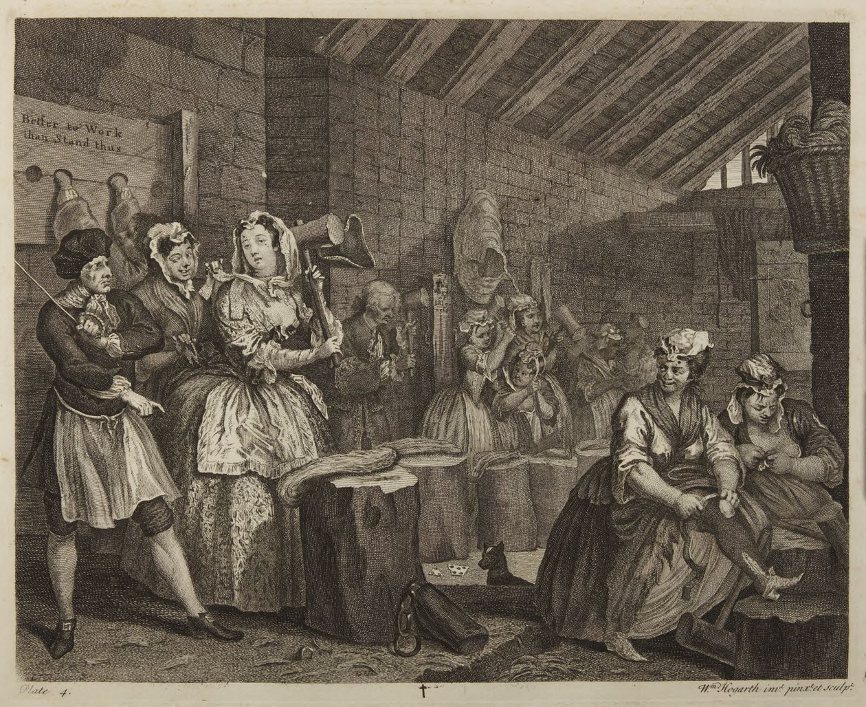 Egy prostituált pályafutása, 4. tábla alkotó: William Hogarth