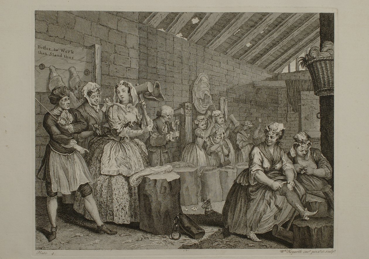 Egy prostituált élete: 4. tábla alkotó: William Hogarth