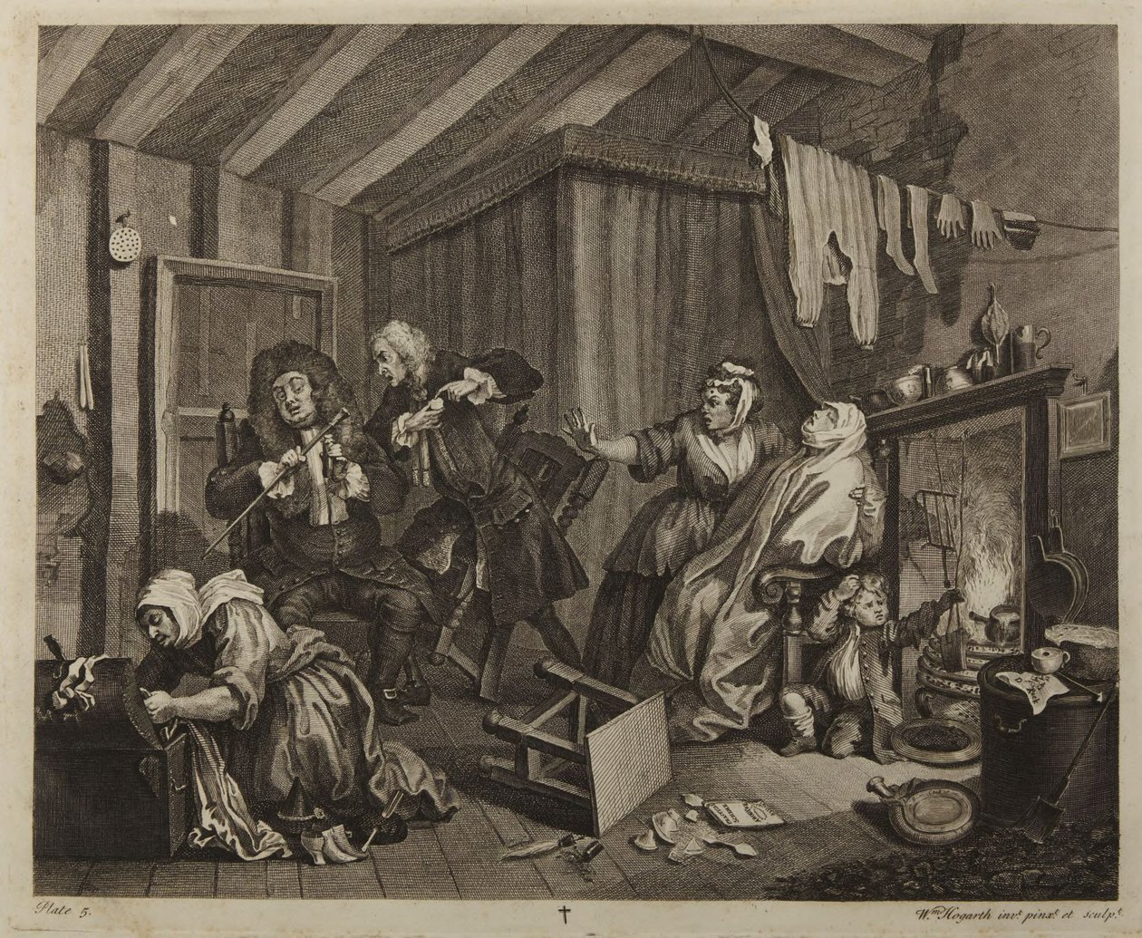Egy prostituált életútja, 5. tábla alkotó: William Hogarth