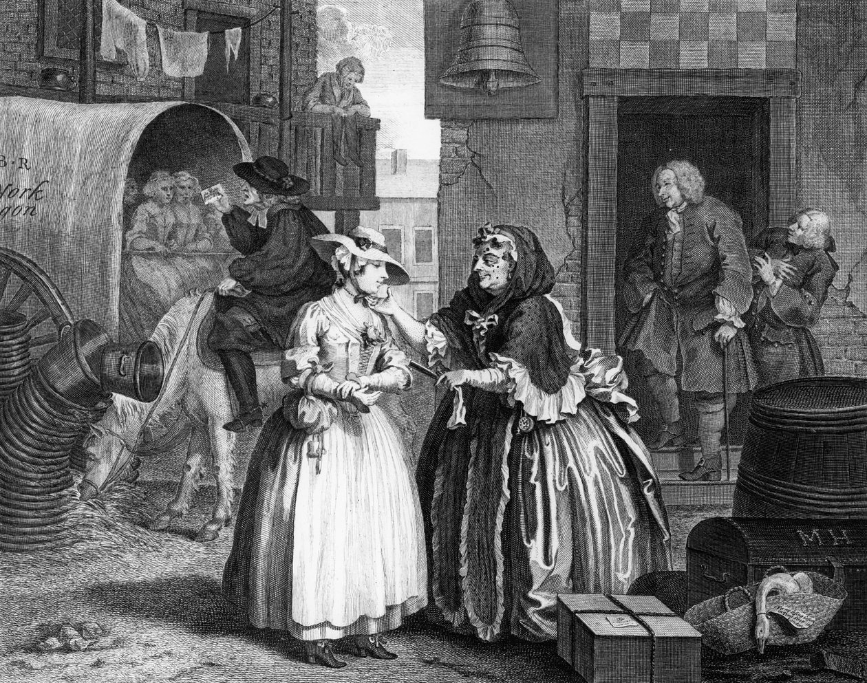 Egy szajha fejlődése, I. tábla alkotó: William Hogarth