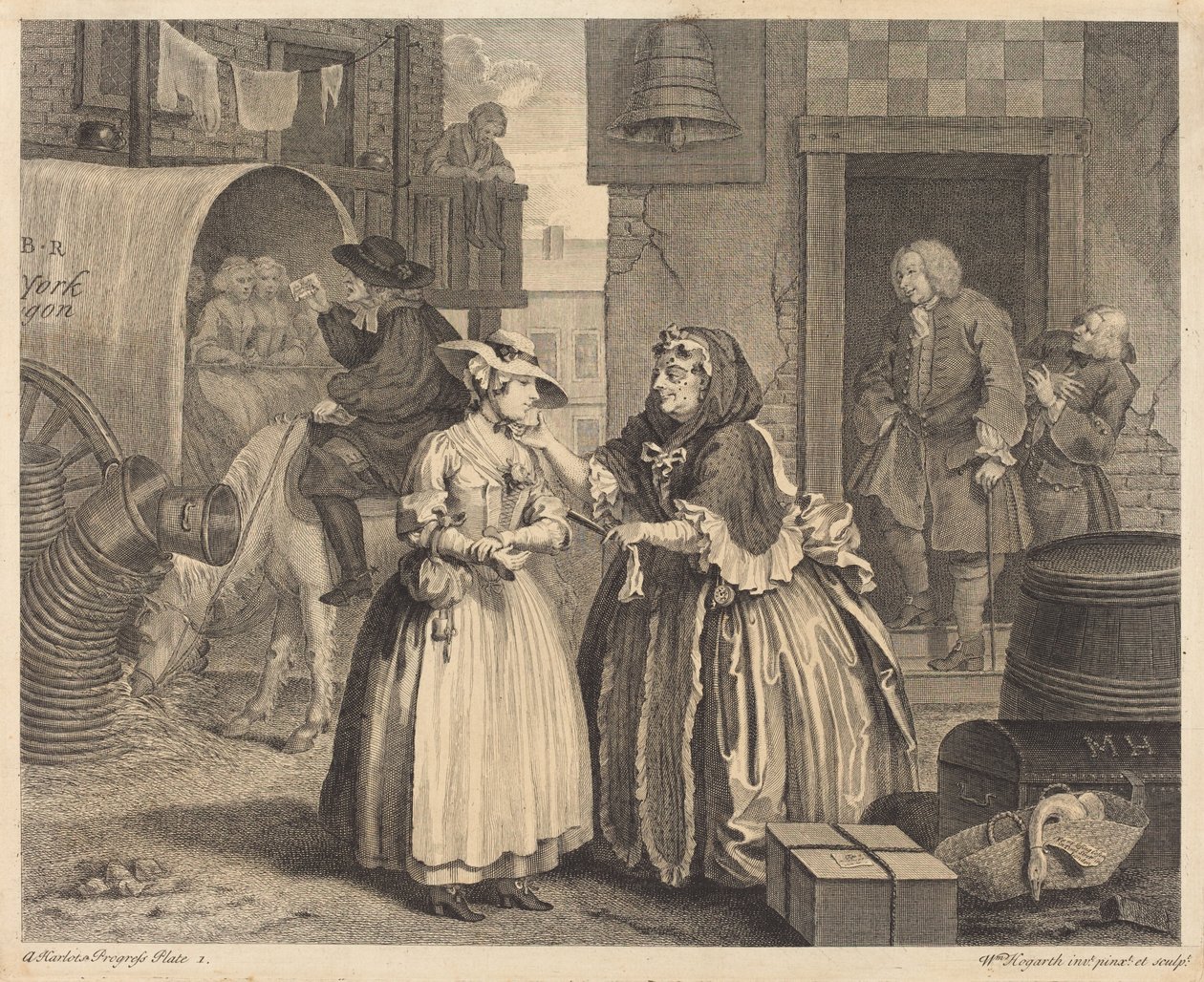 Egy szajha fejlődése: pl.1 alkotó: William Hogarth