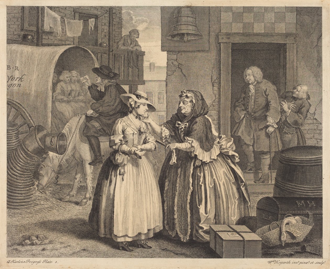 Egy prostituált karrierje: 1. tábla alkotó: William Hogarth