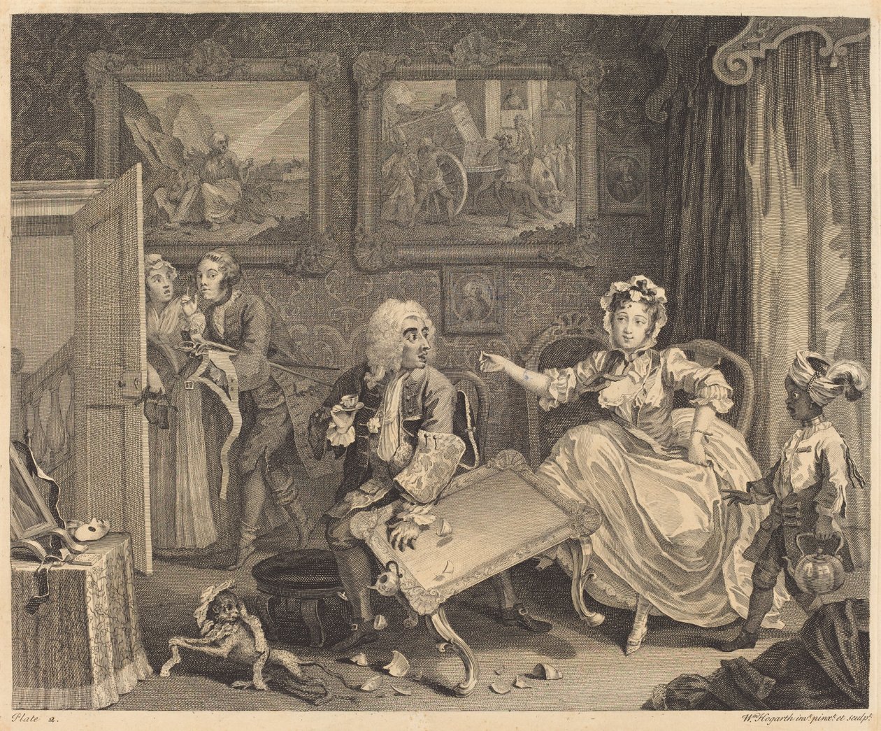 Egy szajha fejlődése: pl.2 alkotó: William Hogarth