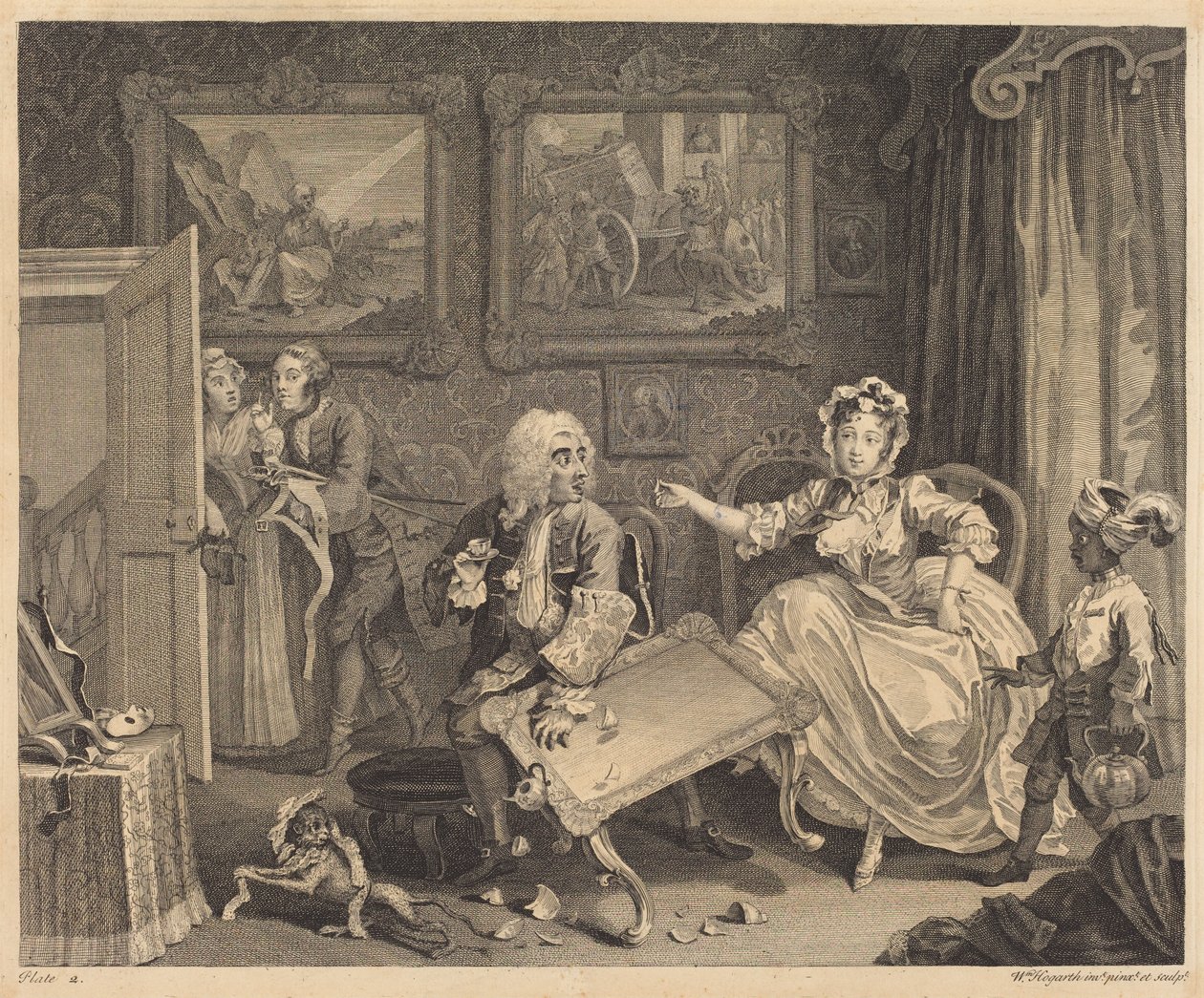 Egy szajha élete: 2. kép alkotó: William Hogarth