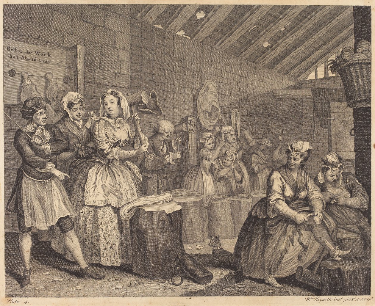 Egy szajha fejlődése: 4. o alkotó: William Hogarth