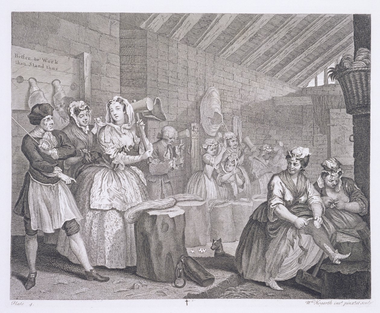 A parázna fejlődése, IV. lemez, a „The Original and Genuine Works of William Hogarth”-ból, Londonban, 1820-22 alkotó: William Hogarth