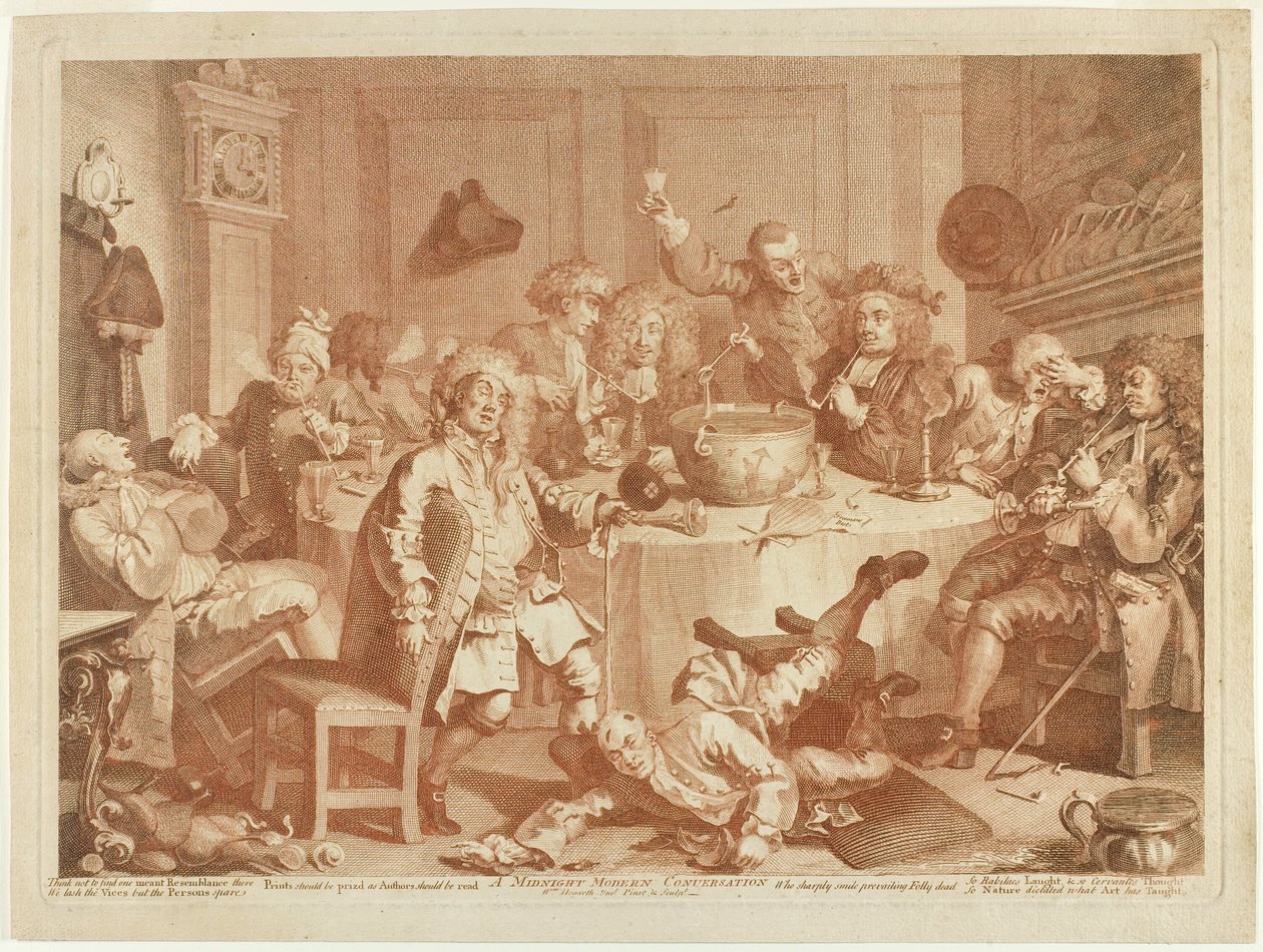 Egy éjféli modern beszélgetés alkotó: William Hogarth