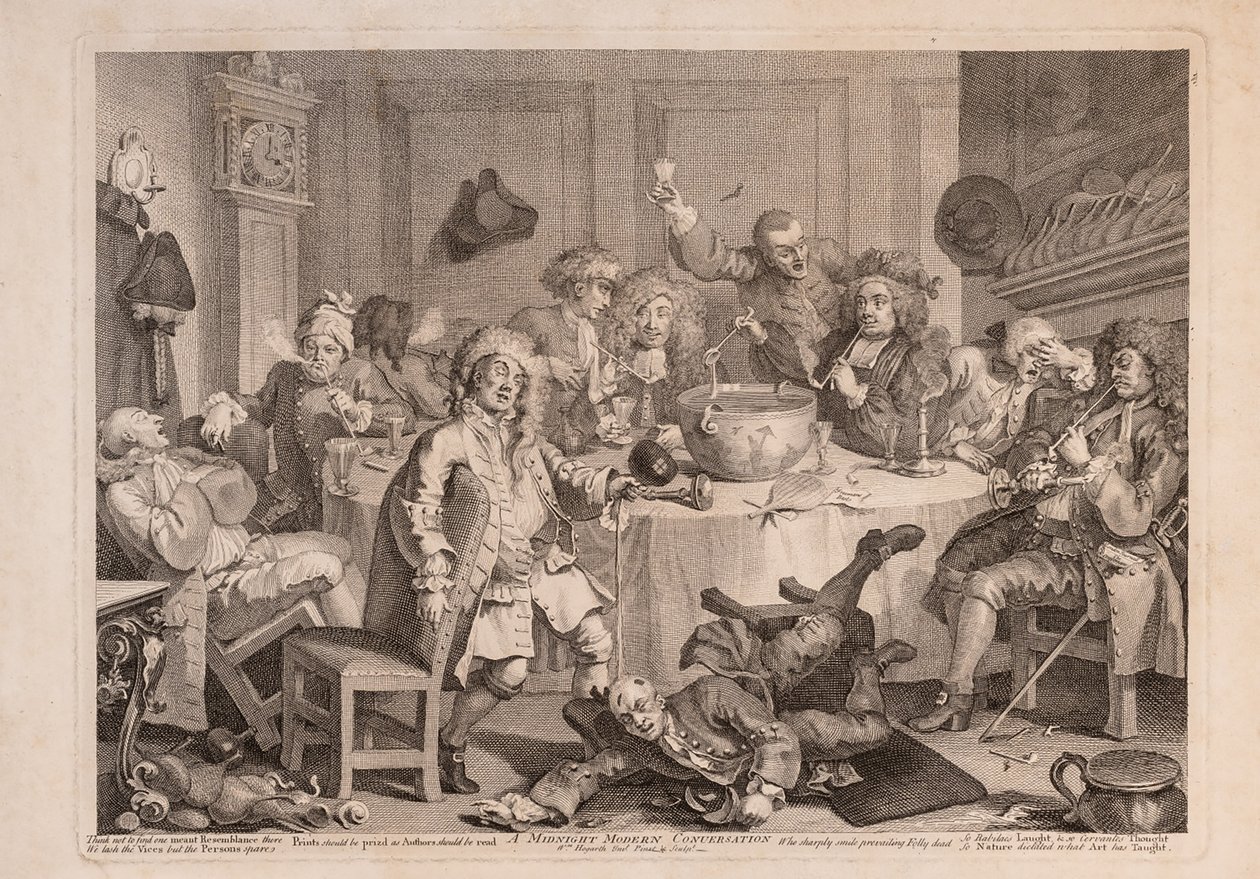 Egy éjféli modern beszélgetés alkotó: William Hogarth