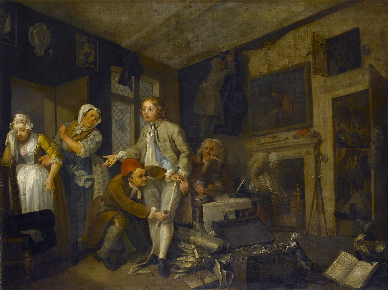 A gereblye fejlődése I: A gereblye birtokba vétele birtokán, 1733 alkotó: William Hogarth