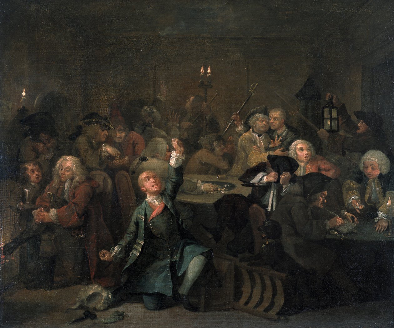 A gereblye fejlődése VI: A gereblye egy játékházban, 1733 alkotó: William Hogarth