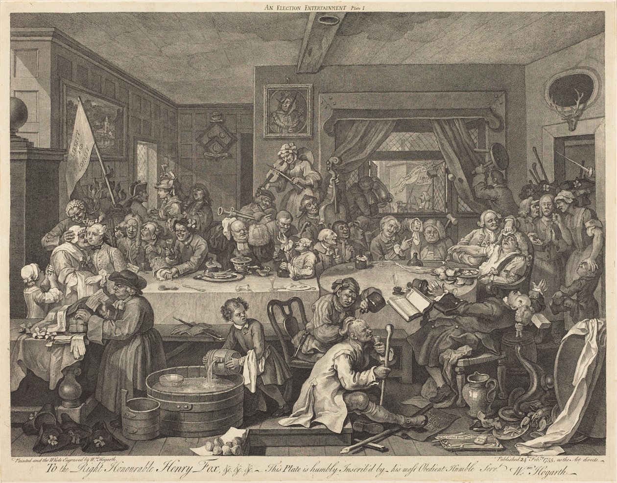 Választási lakoma alkotó: William Hogarth