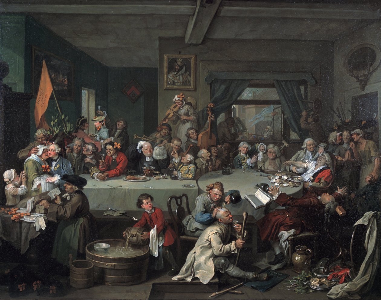 Választási mulatság, 1755 alkotó: William Hogarth