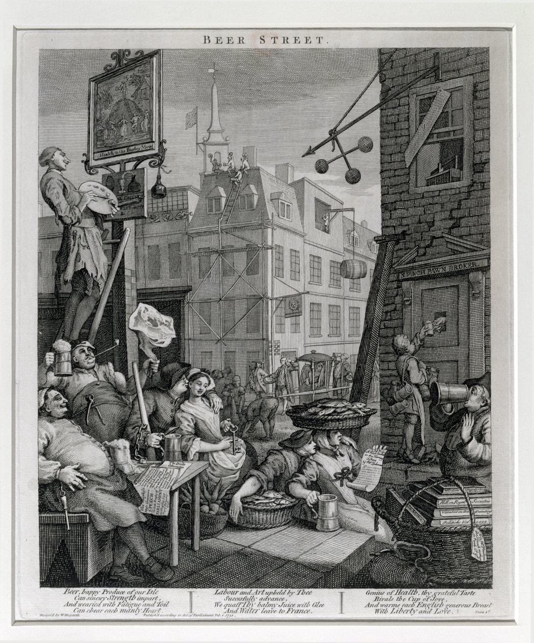 Beer Street, 1751 alkotó: William Hogarth