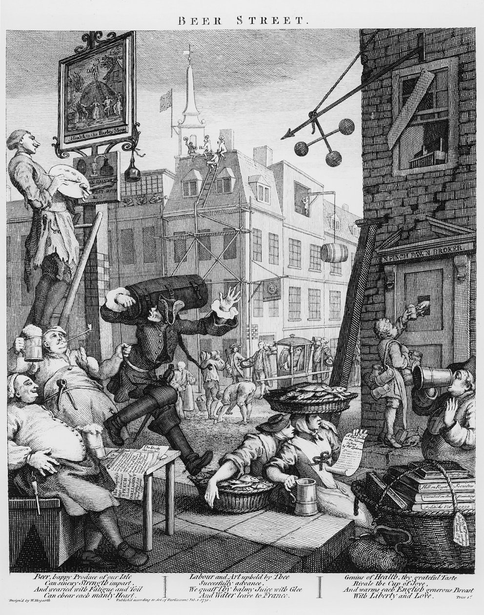 Beer Street, 1751 alkotó: William Hogarth