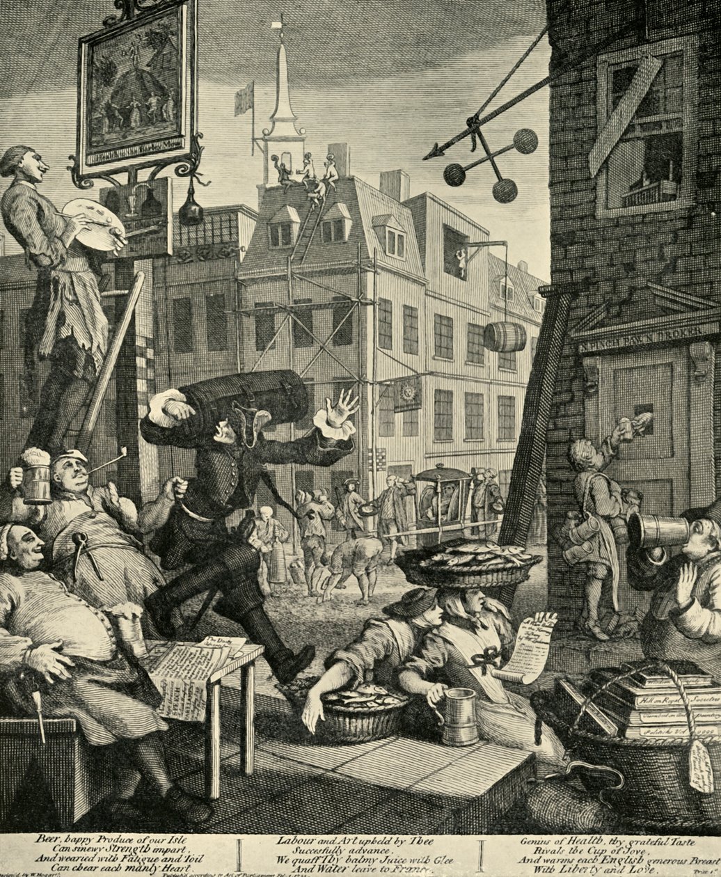Beer Street, 1751, 1925. alkotó: William Hogarth