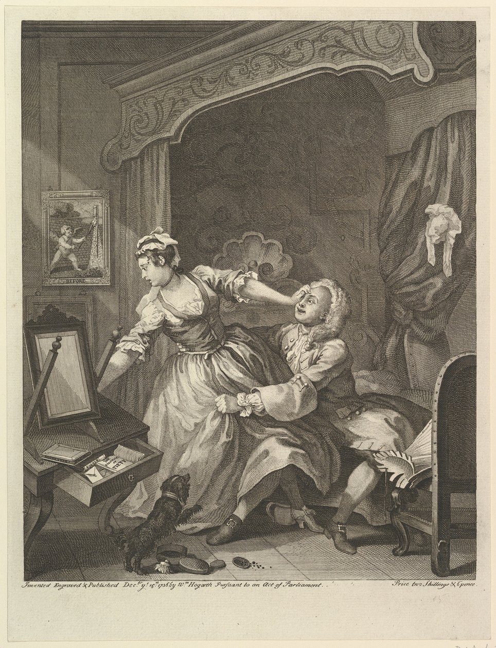 Előtte, 1736. december 15-én. alkotó: William Hogarth