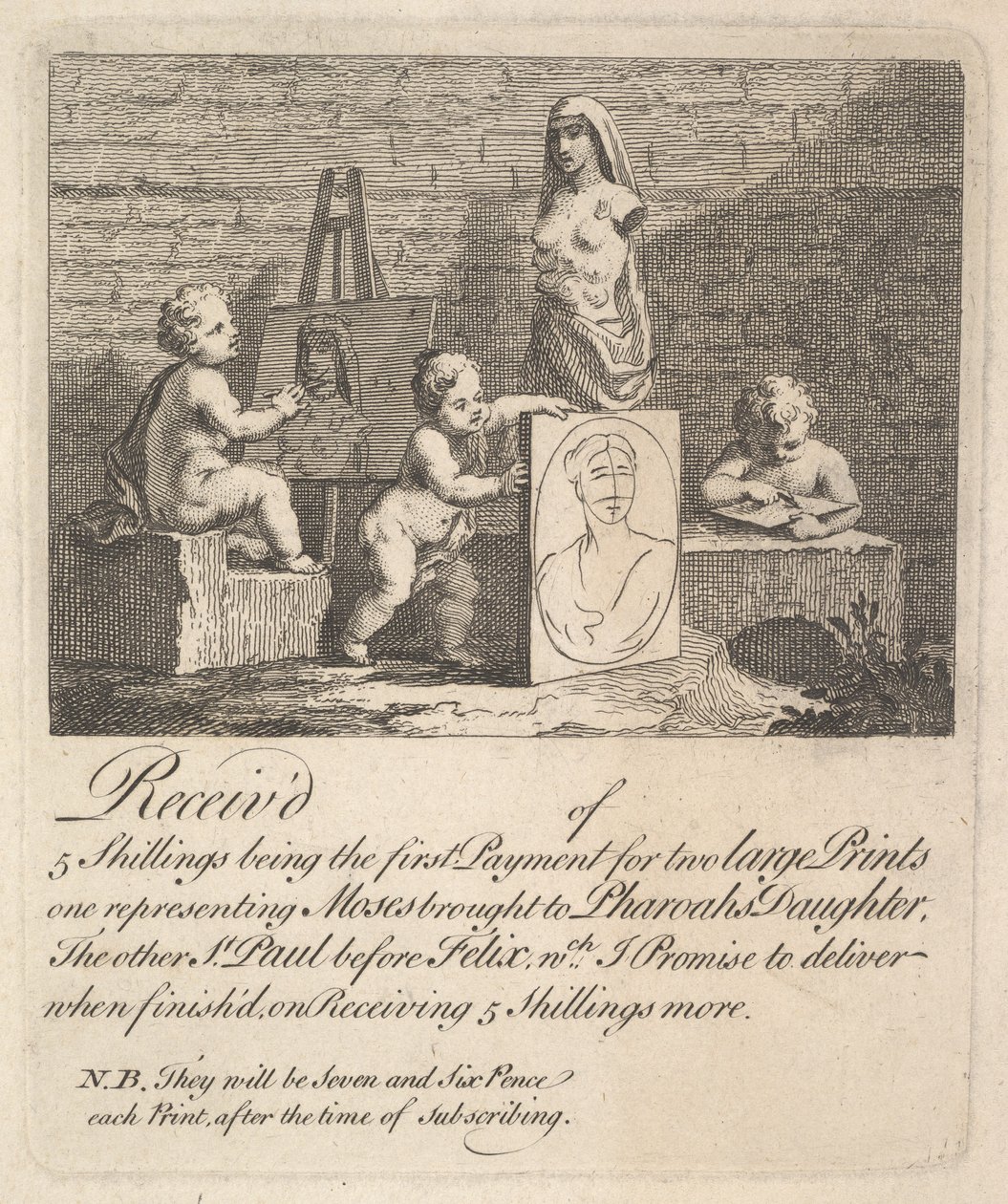 Fiúk kukucskálnak a természetben, 1751. alkotó: William Hogarth