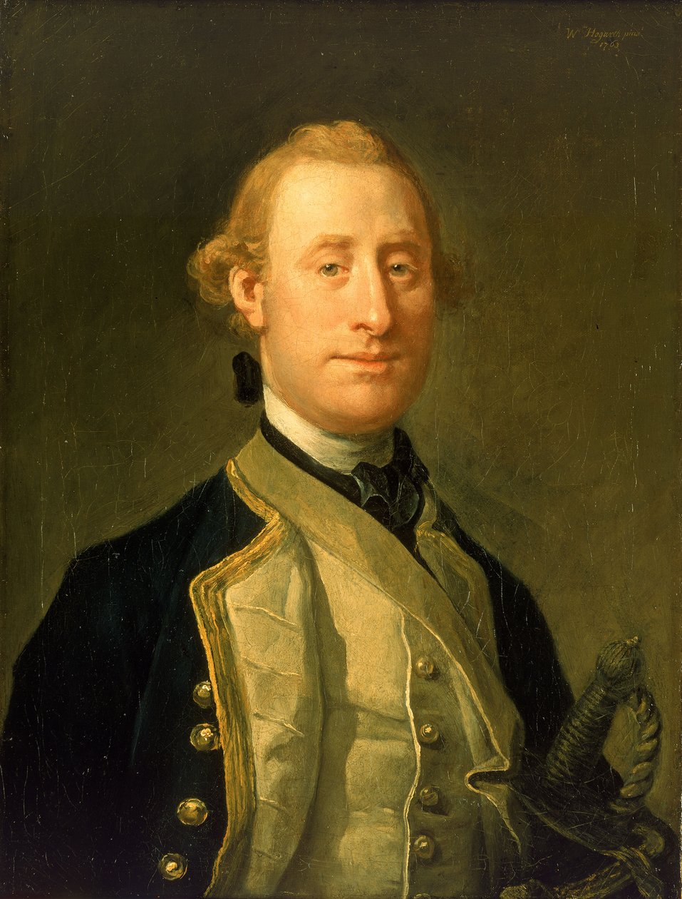 Sir Alexander Schomberg kapitány (1720-1804) alkotó: William Hogarth