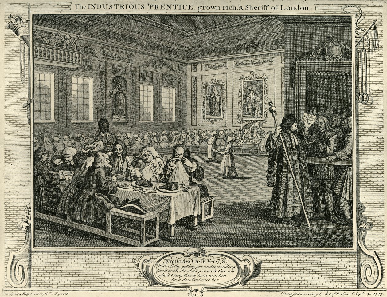 Városi ünnep, 1747, 1925. alkotó: William Hogarth