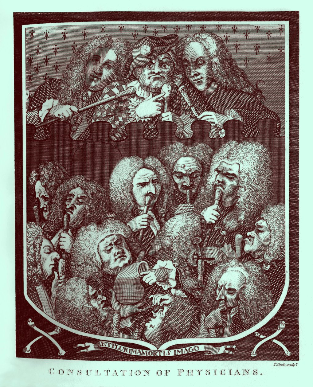 William Hogarth orvosi konzultáció alkotó: William Hogarth