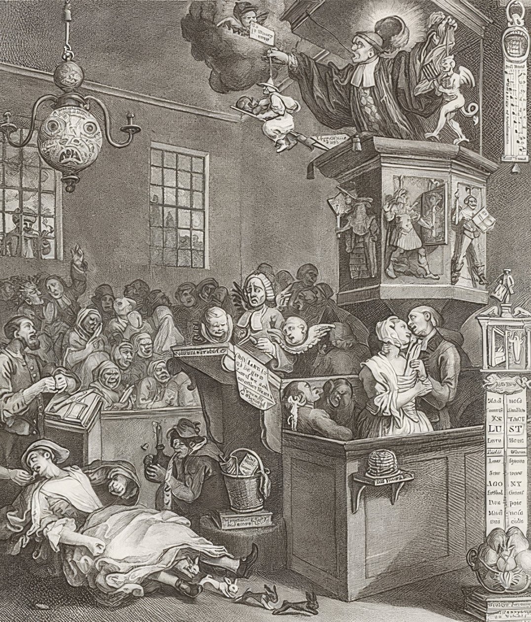 Hitelesség, babona és fanatizmus. 1762 1762 alkotó: William Hogarth