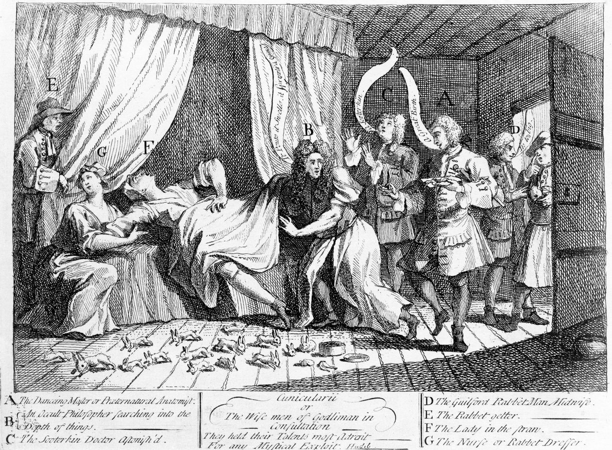 Cunicularii avagy Godliman bölcsei a konzultációban, 1726 alkotó: William Hogarth