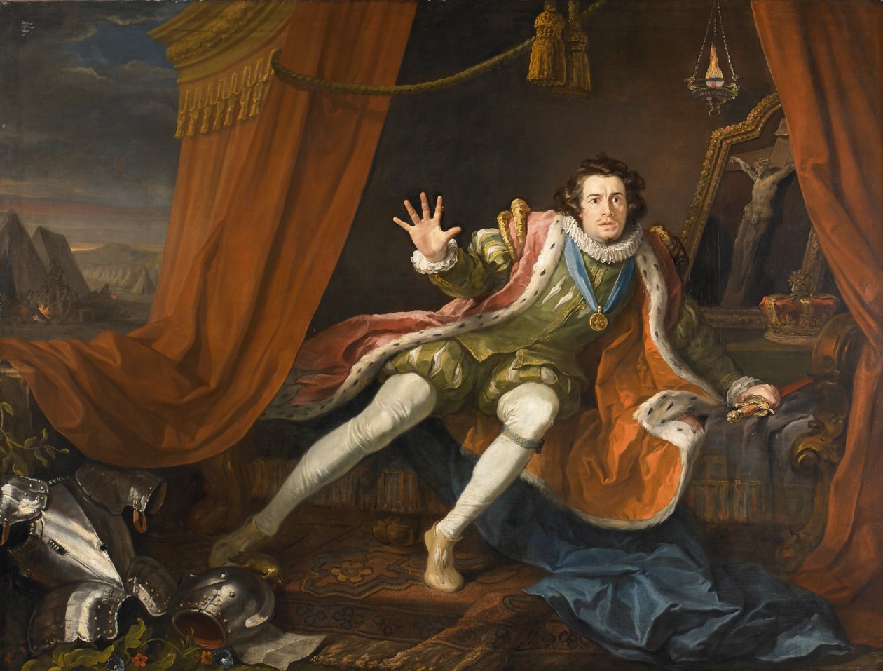 David Garrick III. Richárdként alkotó: William Hogarth