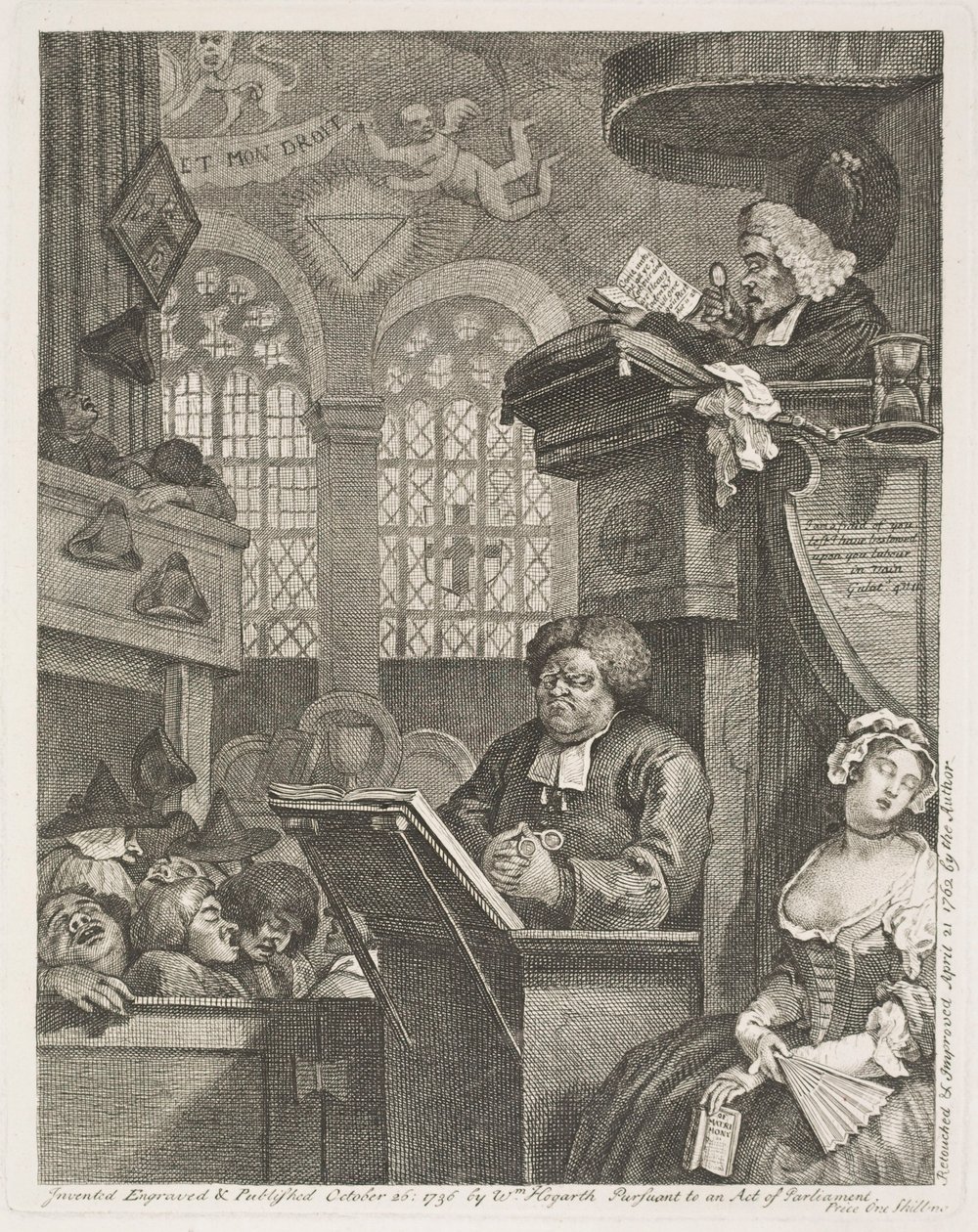 Az alvó templomba járók alkotó: William Hogarth