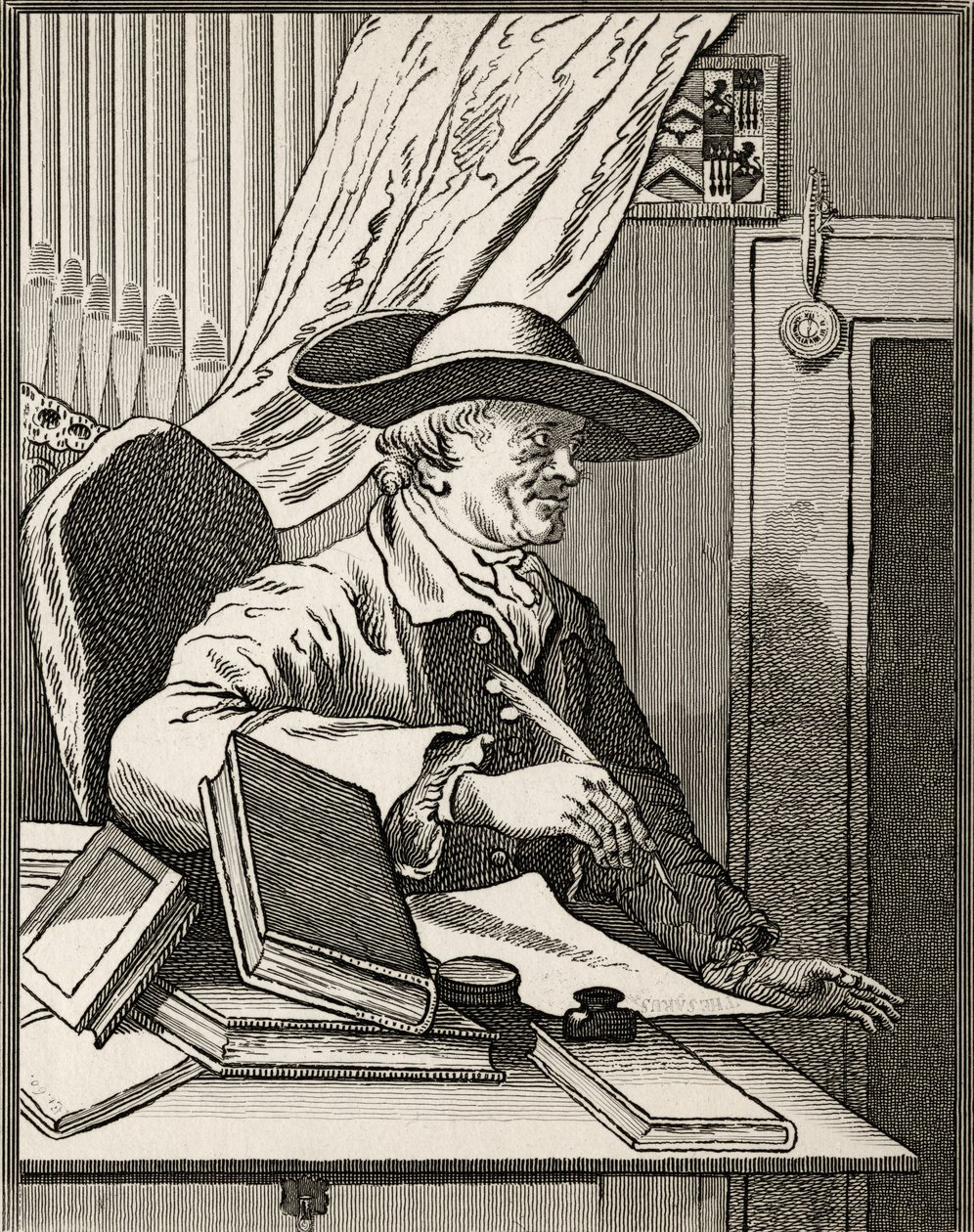 Dr. Thomas Morell, a „The Works of Hogarth” című művéből, 1833-ban jelent meg alkotó: William Hogarth