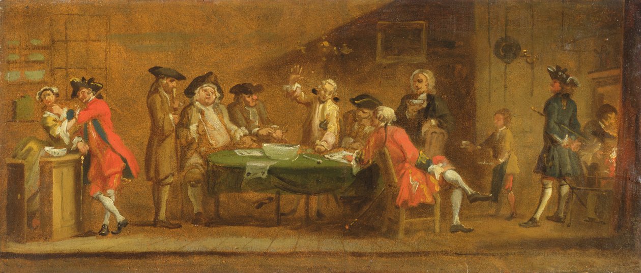Alakok egy kocsmában vagy kávéházban, 1720-as évek alkotó: William Hogarth