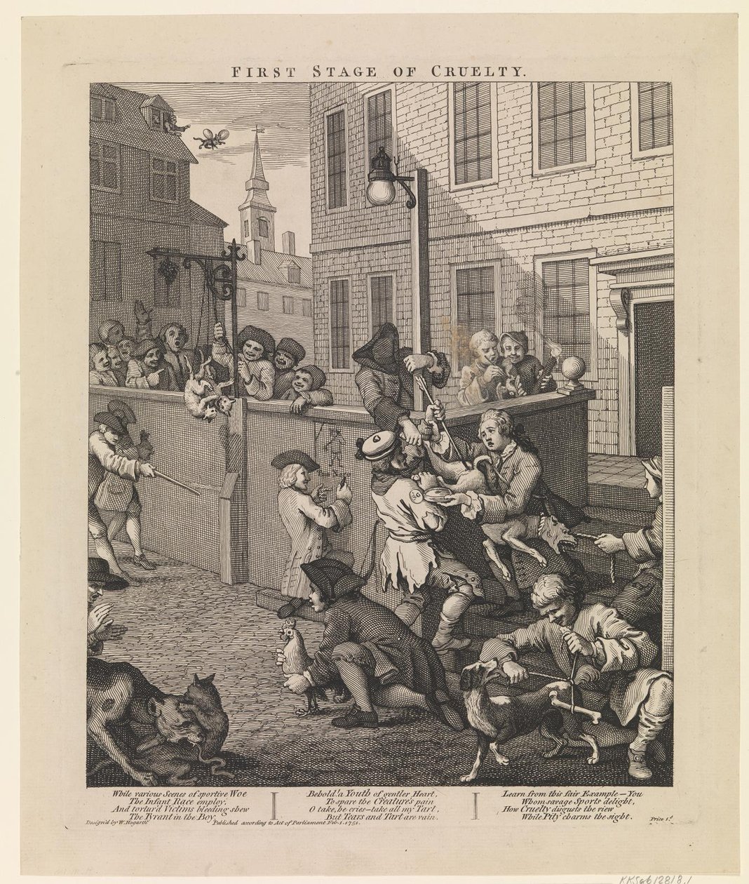 A kegyetlenség első szakasza alkotó: William Hogarth