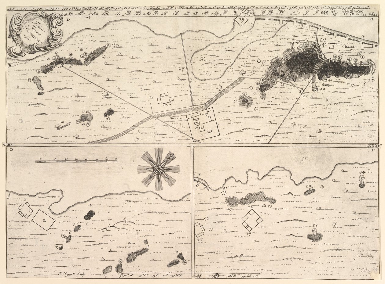 Fodina ferrea Danmorensis - A dán vasbánya Aubry de La Mottrayes átutazik ..., 1723-24. alkotó: William Hogarth