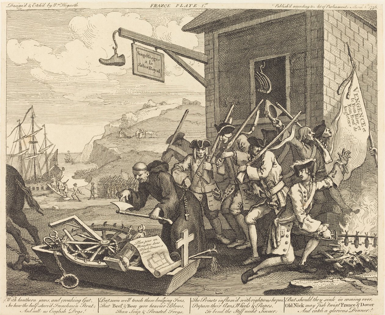 Franciaország alkotó: William Hogarth