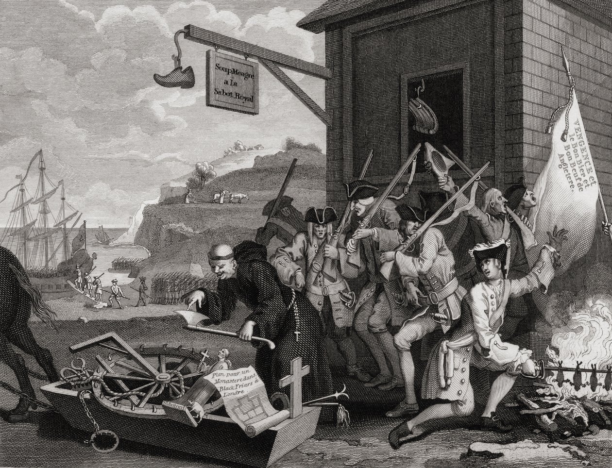 Franciaország, C. Armstrong metszete, a Hogarth műveiből, 1833-ban alkotó: William Hogarth