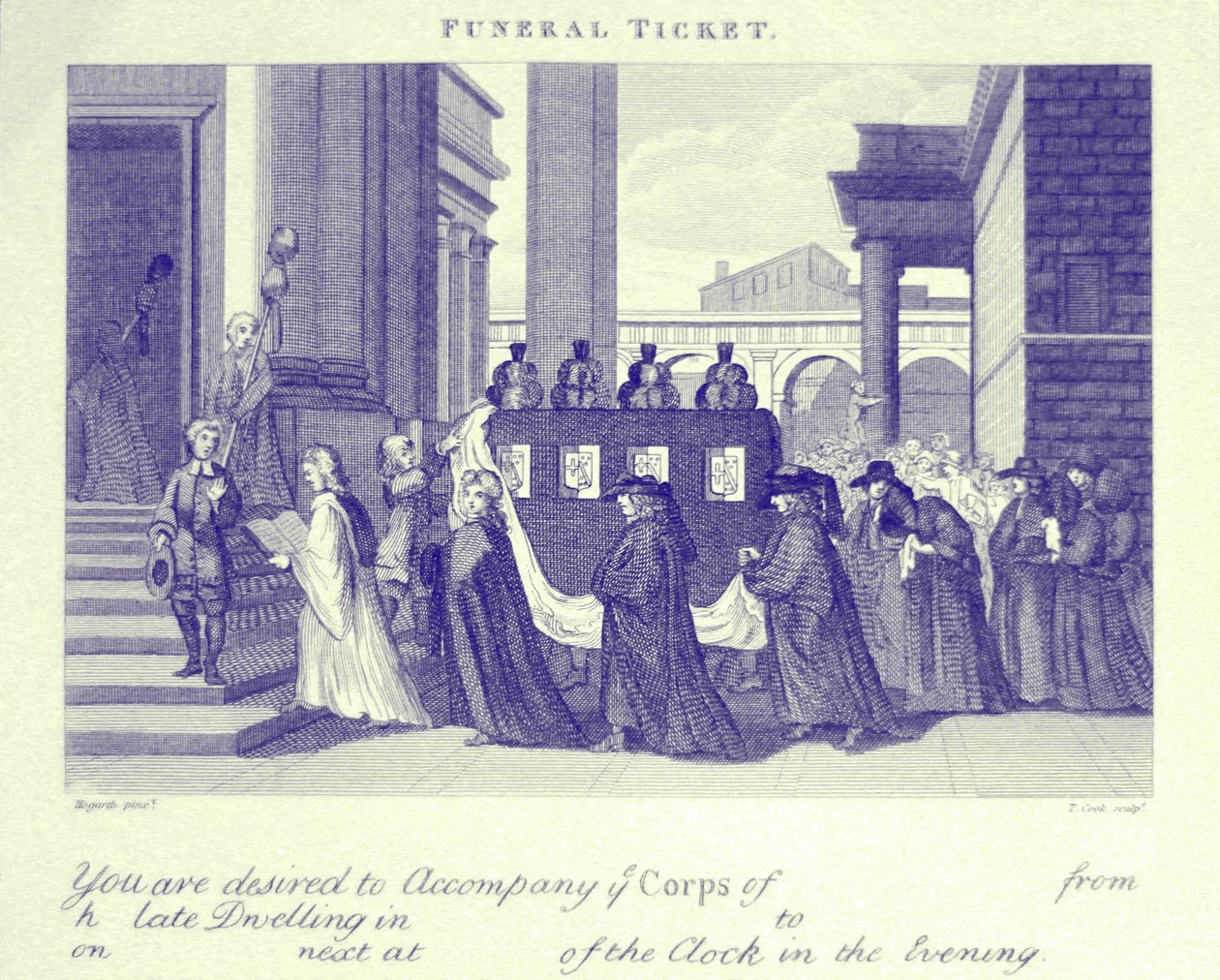 William Hogarth temetési jegye alkotó: William Hogarth